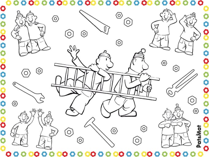 Placemats Kleurplaten Buurman & Buurman - 6 stuks