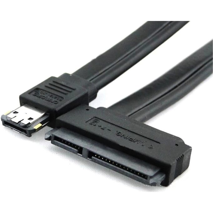 Esata-kabel (Esata+USB-combo) naar 22-pins Sata-kabel.