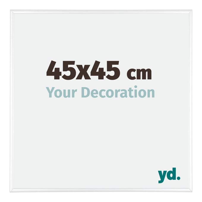 Your Decoration - Fotolijst 45x45 cm - Aluminium - Wit Hoogglans - Kent