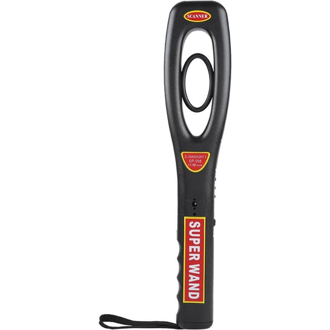 Zeer gevoelige handmetaaldetector voor luchthavens, treinstations, veiligheidscontrole black