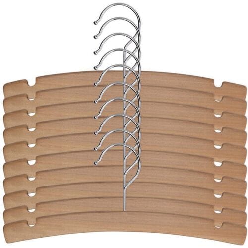 Prénatal kledinghanger hout 10 stuks Onbehandeld/Naturel unisex