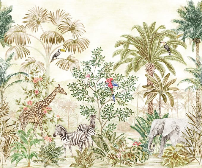 Fotobehang - Wild Wonderland 300x250cm - Vliesbehang