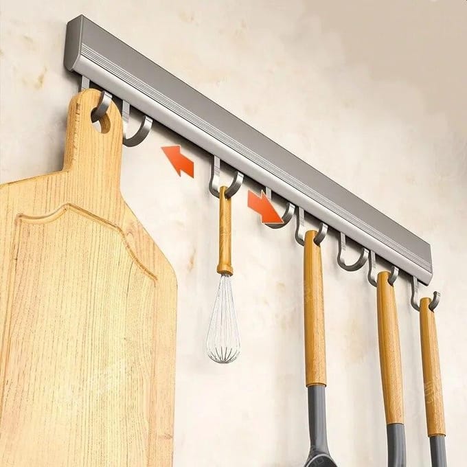 Crochets muraux support sans poinçon cuisine rangement rangée support de crochet salle de bain Robe serviette cintres multi-usages crochets gray