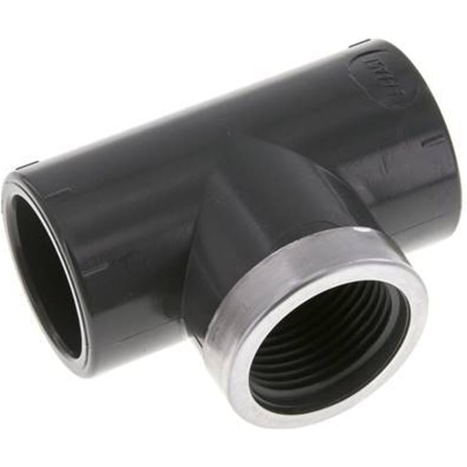 PVC T-Stuk Lijmmof 32mm x Binnendraad Rp1 ''