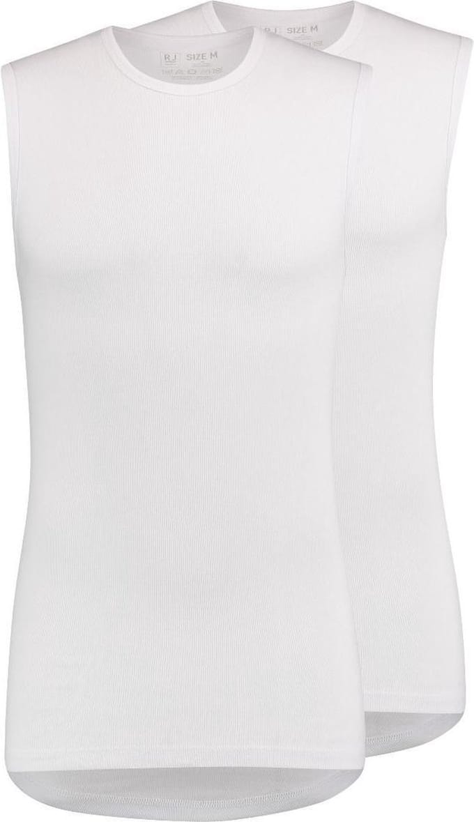 RJ Everyday 2-Pack Hemd Ronde Hals Assen Wit L