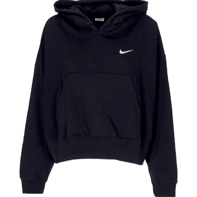 Lichtgewicht damessweatshirt met capuchon W sportkleding Jersey oversized pullover-hoodie zwart/wit