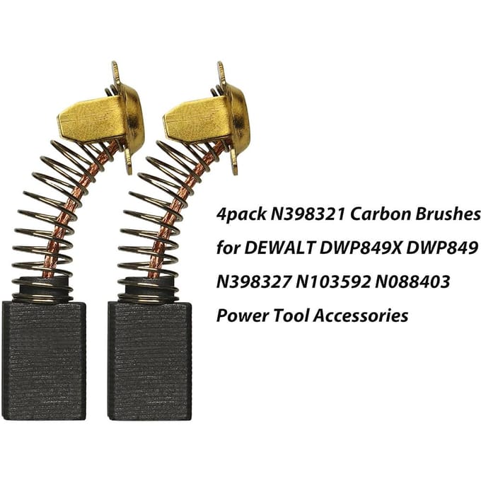 4x Koolborstel Voor DeWalt DWP849 DWP849X DWP849X-B3 DWP849X-BR N398321 N088403