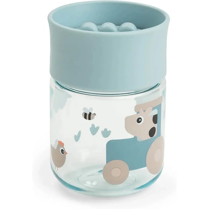 Done By Deer 360° Oefenbeker - Tiny Farm – Blue