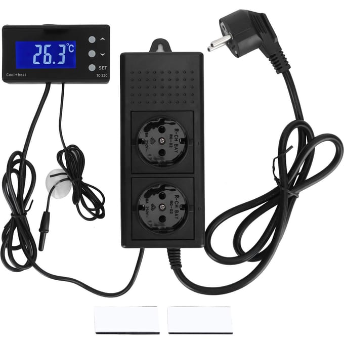 Temperatuurregelaar Thermostaat Digitaal Aquarium Incubator Regulator Controller black