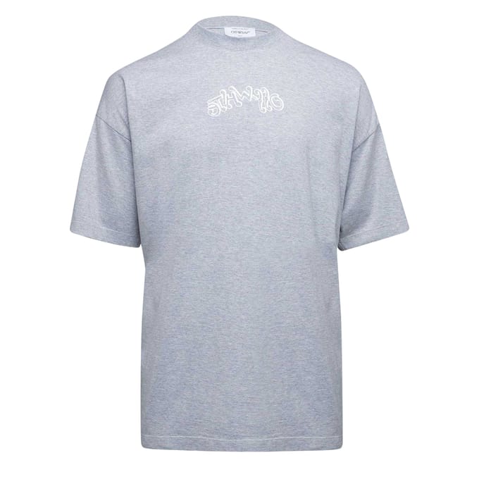Off White Heren Hl_Music Grafisch T-Shirt Regular (Grijs/Wit)