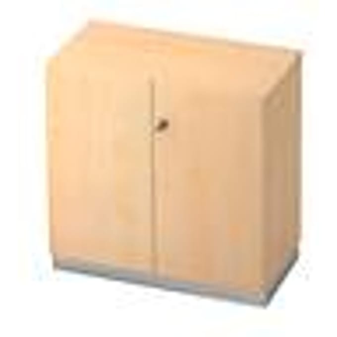 Archiefkast, 2 ordnerhoogten, B 800 x D 420 mm, esdoornpatroon