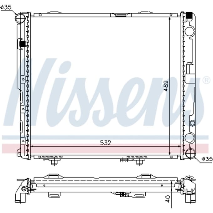 Radiator, motorkoeling NISSENS 62697A