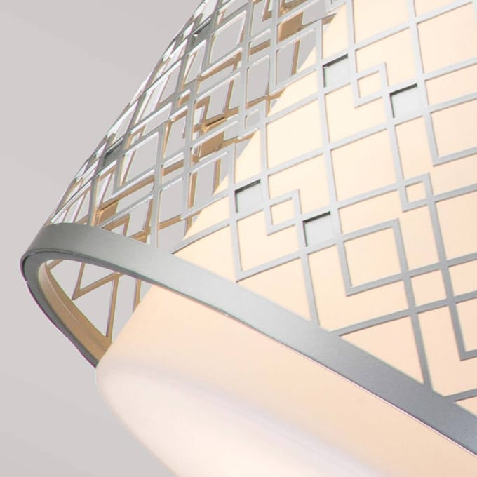Elstead Lighting LED Plafondlamp Ziggy | 2X E27 Max 60W | Dimbaar | Lacquered Silver