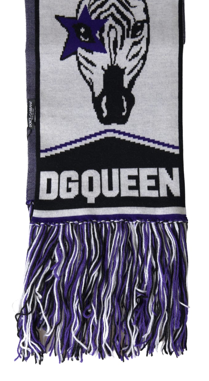 Multicolor Wol DG Koningin Wrap Franje Sjaal