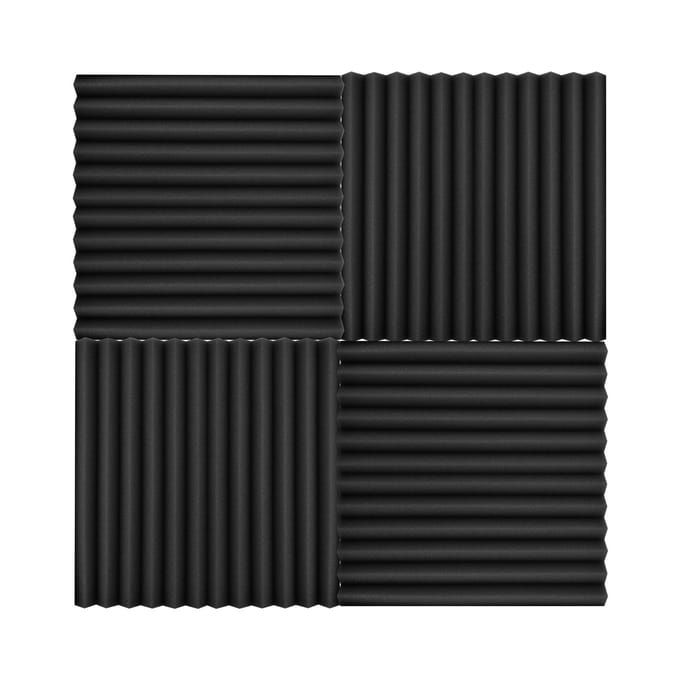 Mousses acoustiques pour studio, panneaux d'isolation acoustique 12pcs gris clair