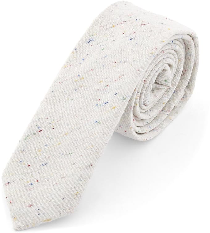 Witte Linnen Stropdas