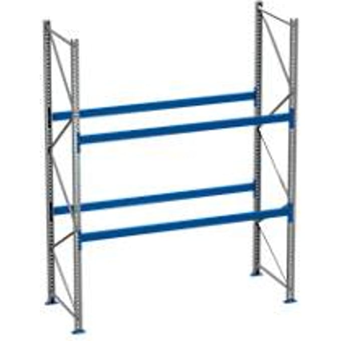 Palletstelling PR 600, basissectie, H 3600 mm, max. 800 kg, 2 dwarssteunen