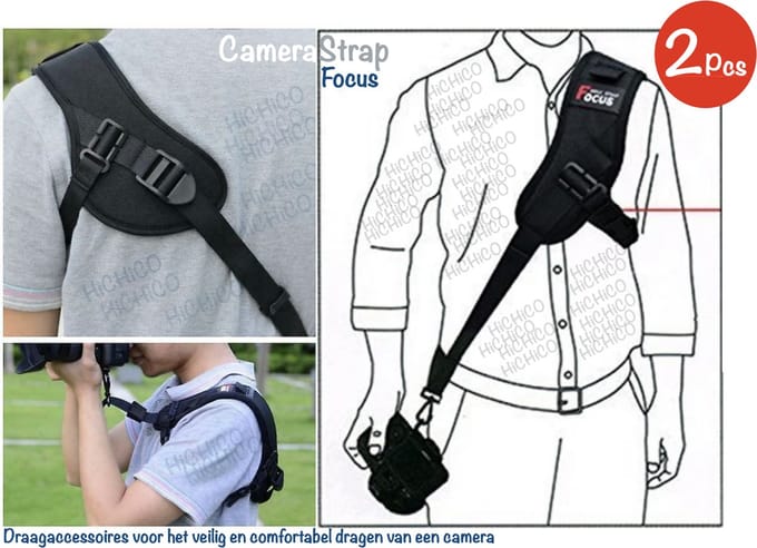 Focus F-1 Camera Strap – 2Pcs Camerariemen voor DSLR-Camera’s