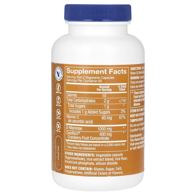Cranberry met D-Mannose, 120 Veggie Capsules