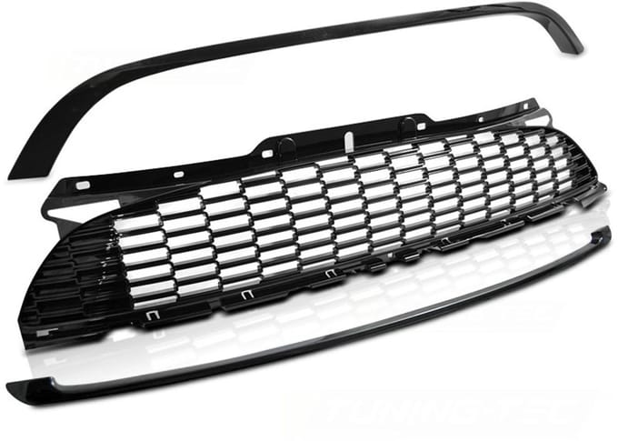 Grill MINI COOPER 10-14 R56/57/55 JCW STIJL GLANZEND ZWART