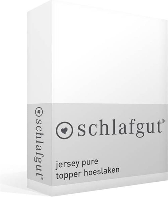 Schlafgut Jersey Pure topper hoeslaken - Eenpersoons - Full-White