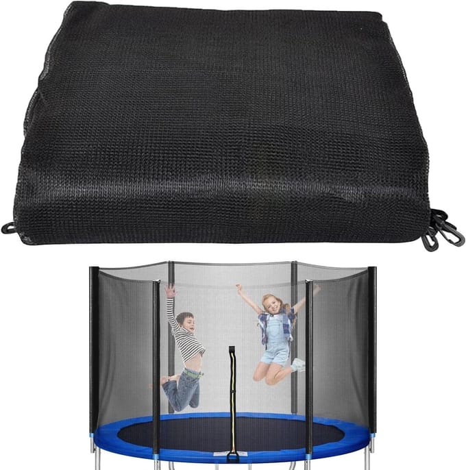 Trampoline net - Vervangend net - Veilig springen - Universele pasvorm - 6ft 8ft 10ft - Zwart