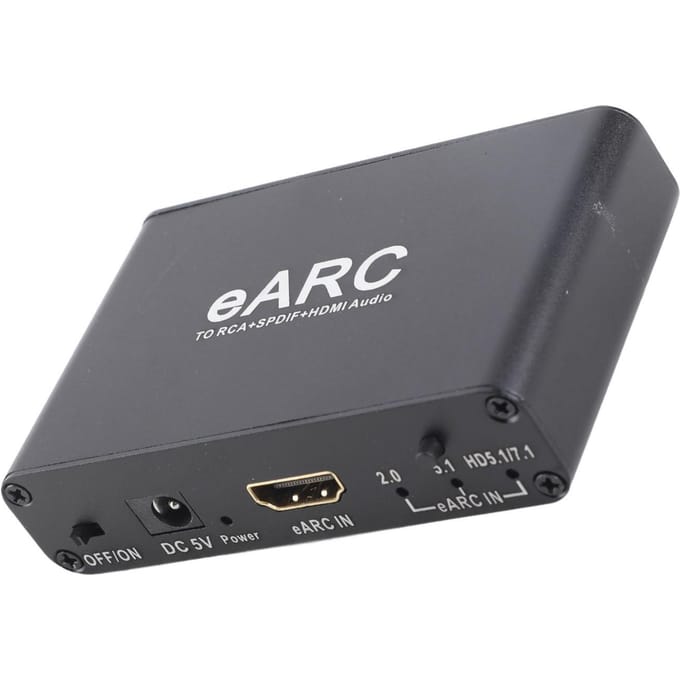 EARC ARC Geluidsextractor HD Multimedia Interface Optische 3.5mm Uitgang HD Multimedia ARC Adapter voor gray