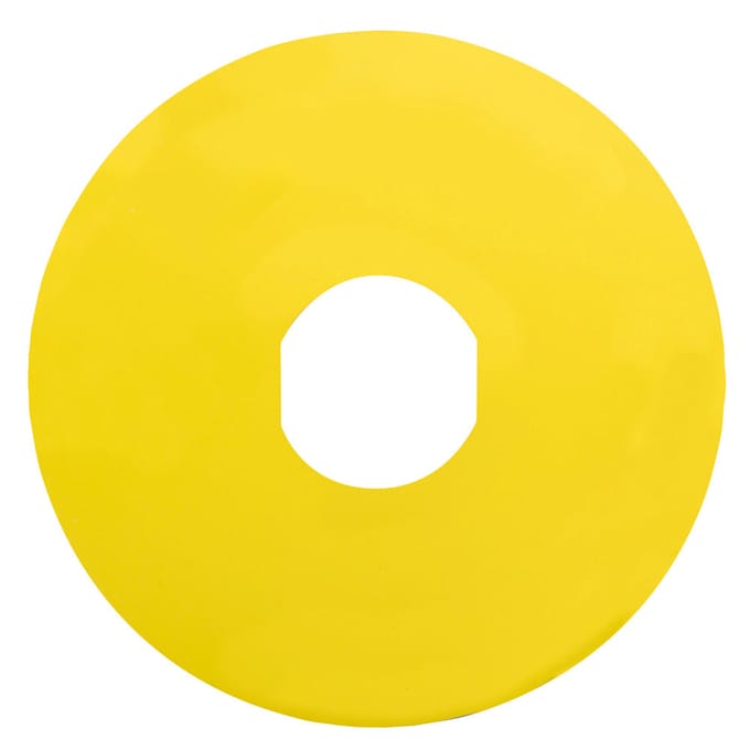 Schneider Electric Noodstoplabel 90mm Geel - ZBY8101 [2 Stuks]