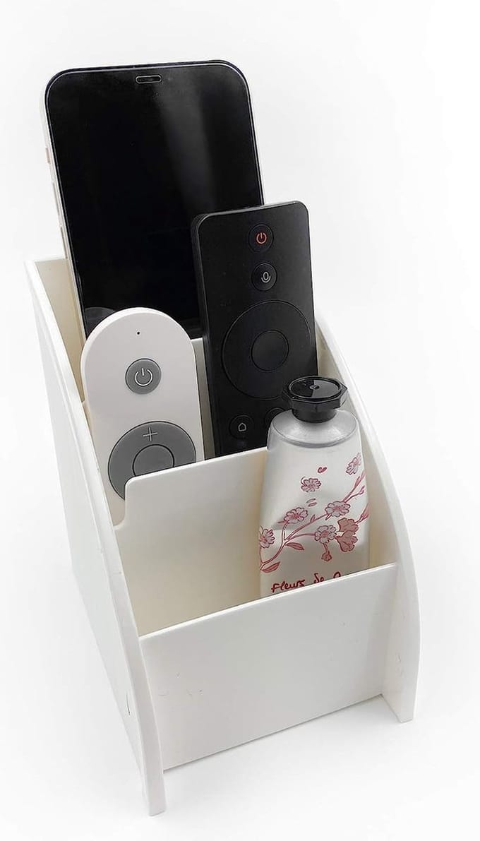 Afstandsbediening Opslag Houder Desktop Storage Case Box Organizer Mobiele Telefoon Stand Home Decor (Wit)
