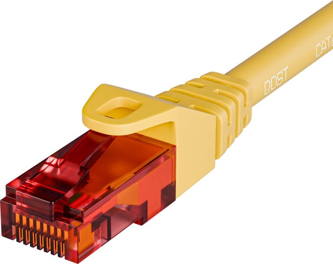 Qost - CAT6 internetkabel - 100% koper / UTP - 10 Gbps / 250 MHz - RJ45 Connectoren - Patchkabel / Netwerkkabel - 30 meter - Geel