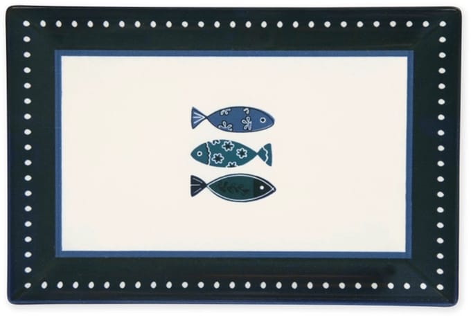 Excelsa Italiaans Design – Ocean | Set van 6 Platte Borden (30 x 20 x 3 cm)