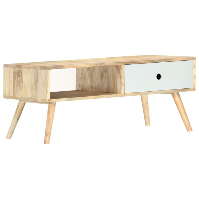 vidaXL - Salontafel - 90x50x40 - cm - massief - mangohout