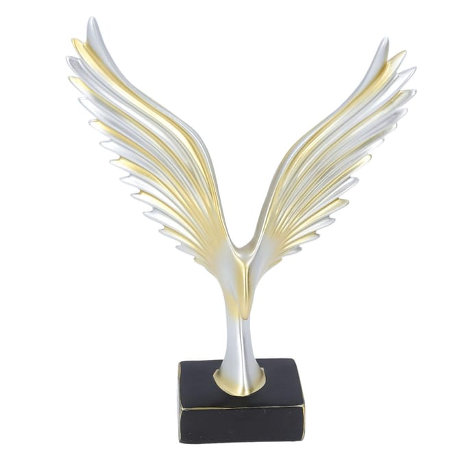 Adelaar Abstract Figuur Decoratief Hars Geometrisch Oppervlak Dier Vleugel Sculptuur Ornament voor goud