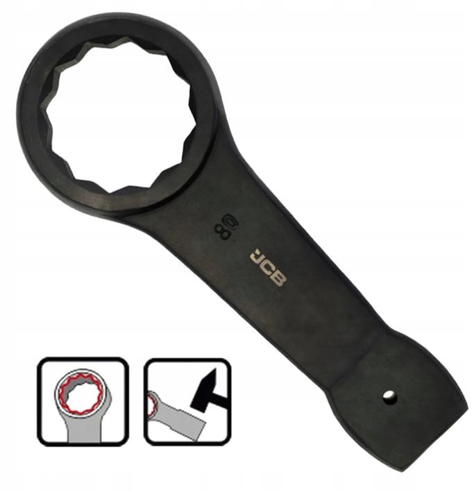 JCB Ringsteeksleutel 80mm Cr-V 12-punts dopsleutel