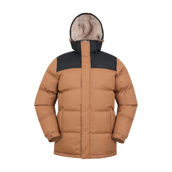Mountain Warehouse Heren Sneeuw Borg gevoerd gewatteerd jack (Tan)