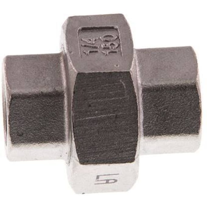 Rp 1/4'' RVS Borstnippel 3-delig met Conische afdichting 16 Bar