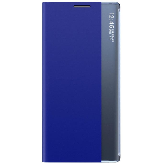Samsung Galaxy S25 Ultra Nouvelle Housse de Sommeil avec Support à Rabat - Bleu