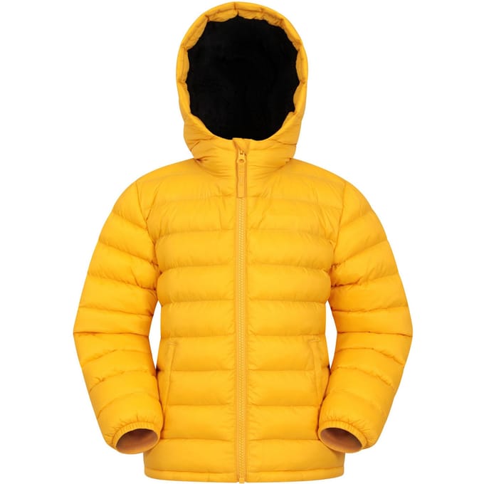 Mountain Warehouse Gewatteerde jas met imitatiebont voor kinderen/kinders (Geel)