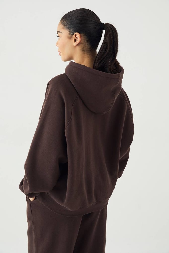 Dames DSGN Studio Sport Training Club Oversized Hoodie | Coffee Bean | Maat: 3XL