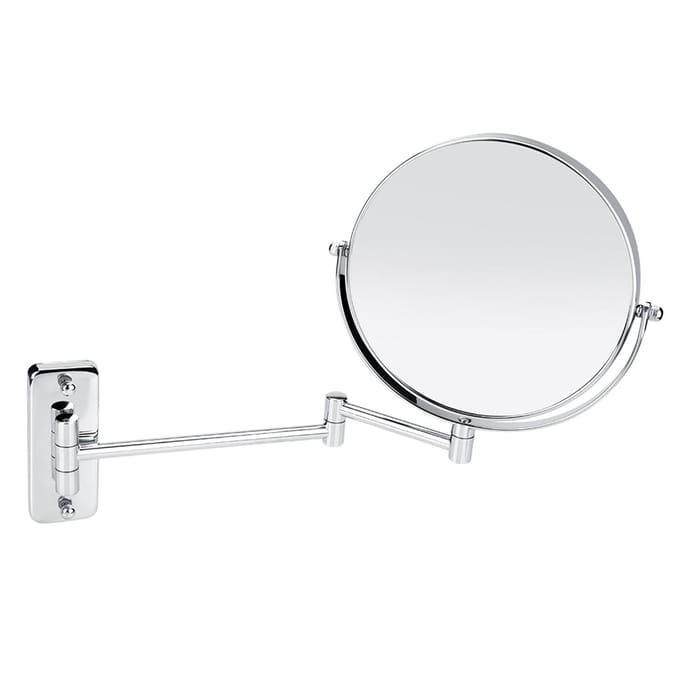 8  Wandmontage Make-up Spiegel Dubbelzijdig Draaibare Spiegel 3x Vergroting white