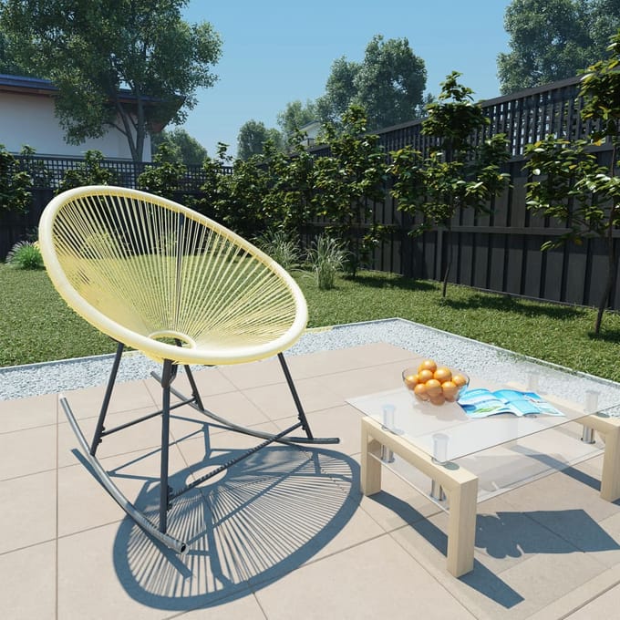 vidaXL - Tuinstoel - Acapulco - poly - rattan - beige