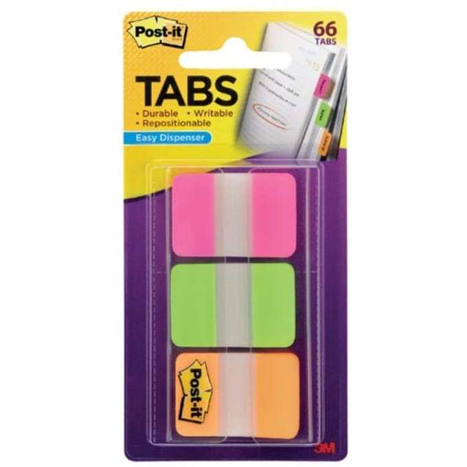 Indextabs post-it 686pgo 25x38mm strong assorti 66 Tabs