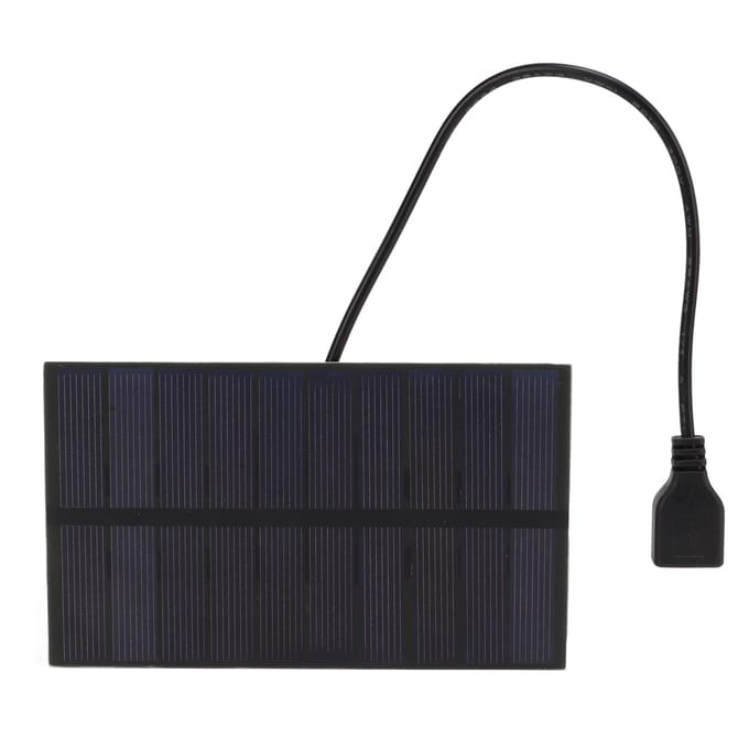 1,5W 5V Monokristallijn Silicium DIY Zonnepanelen met USB-interface Flexibel Mini Zonnepaneel black