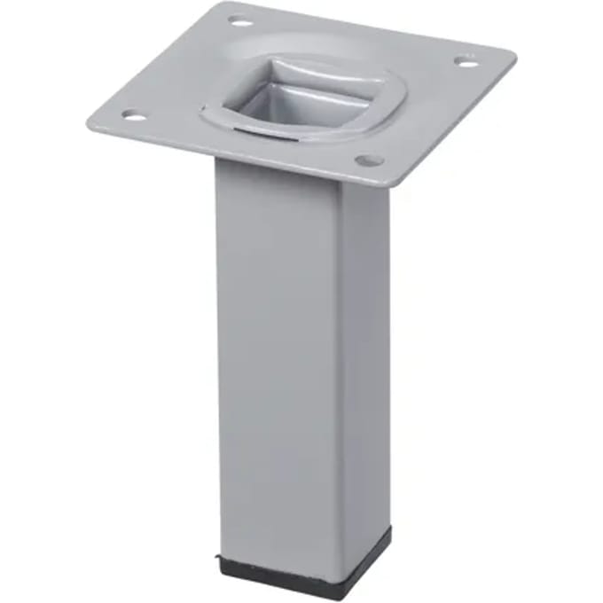 Duraline Meubelpoot Vierkant Staal 2,5x2,5x10cm Grijs