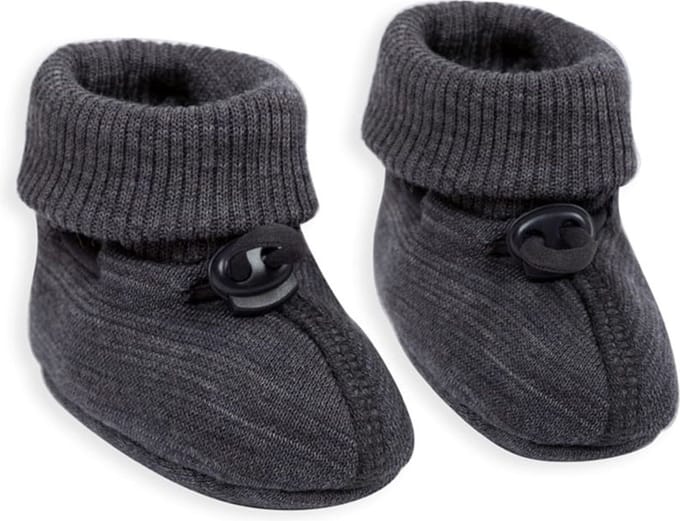 Smallstuff-Booties-Slofjes-Babyslofjes-Soft-Dark Grey-Kledingmaat-maat 68/74