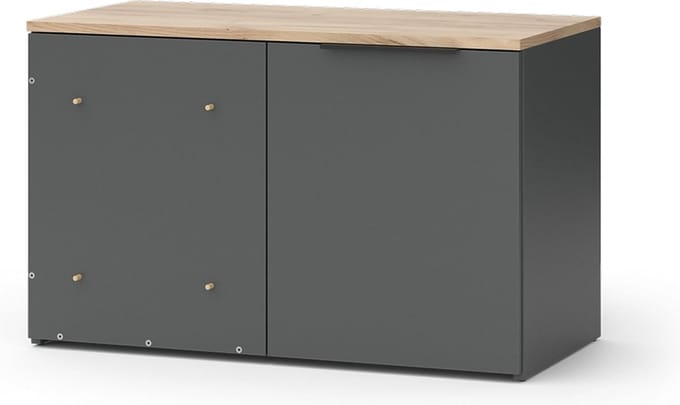 Vicco Wido Dressoir – 80 x 50 cm Hoekladenkast met deur Antraciet