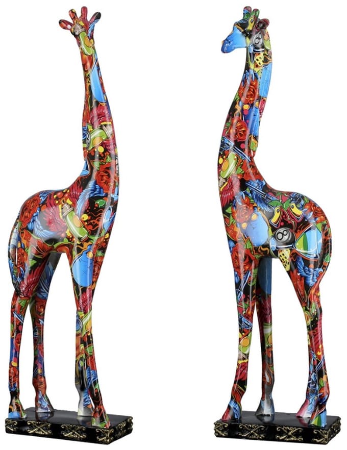 Beeld Giraf Duo - Pop-art - 48 cm