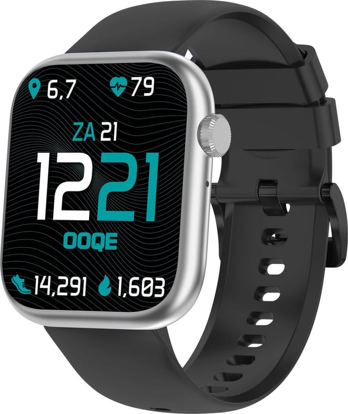 OOQE WATCH PRO 7 - Smartwatch Heren en Dames | Zwart / Zilver