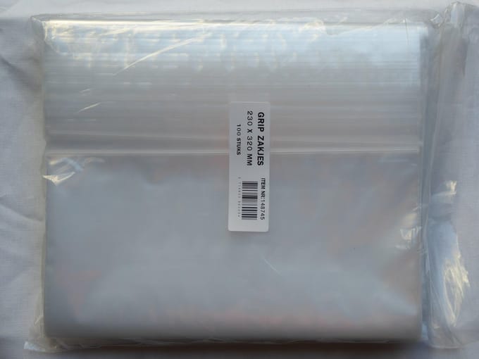 Gripseal - gripzak transparant - 230 x 320 mm - 1000 stuks