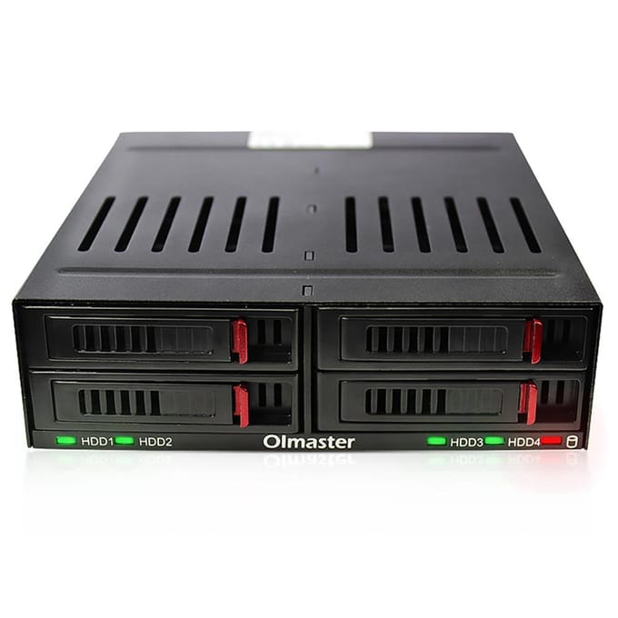HE-2006 4-slot Intern Harde Schijf Rack Ondersteunt Vier 2.5 inch SATA HDD/SSD Eenvoudig zwart